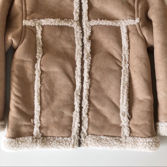 L.L. Bean Girls' Faux Shearling Sherpa Teddy Lined Jacket Coat M 5-6 - Picture 4 of 13